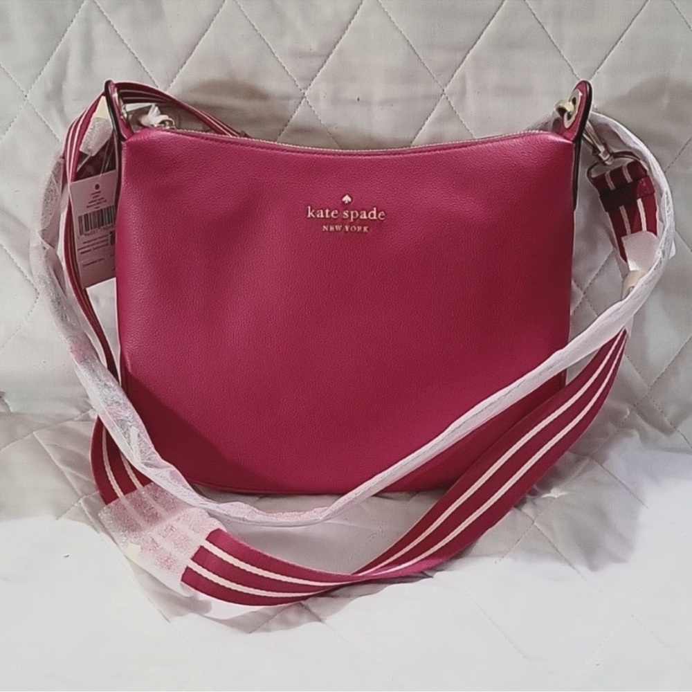 Kate Spade Rosie Large Pebbled Leather Crossbody Bag. 2 Straps, Coin purse NWT